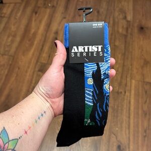 Men’s starry night Novelty Crew Socks